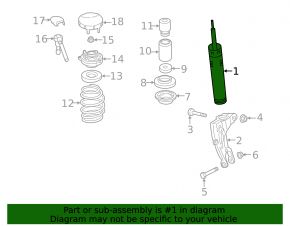 Front left shock absorber for Audi A6 C8 19-20 Standard