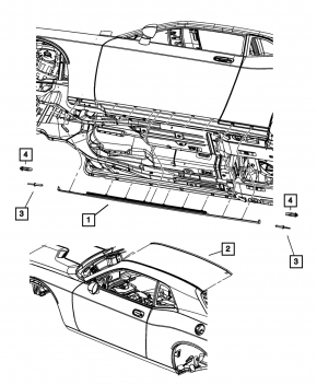 Right threshold Dodge Challenger 09-14 prerest