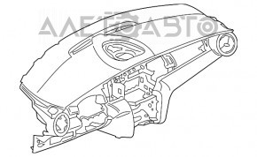Torpedo front panel without AIRBAG Mini Cooper F56 3d 14- black for a large monitor