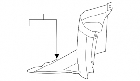 Front left fender liner, front part, VW Golf 10-14