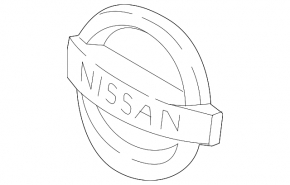 Nissan Rogue Sport 17-17 Grille Emblem Simple