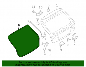 Rubber Seal Trunk Door Subaru Impreza WRX GH 08-14 5d