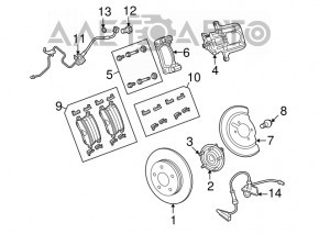 Rear right hub Dodge Journey 09-19 AWD