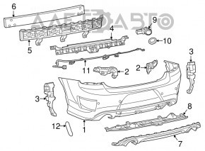 Wiring Rear Bumper Dodge Charger 15-15 Rest