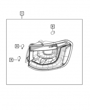 External wing light left Jeep Compass 22- LED
