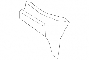 Center console trim side left Nissan Rogue 14-20 front, black