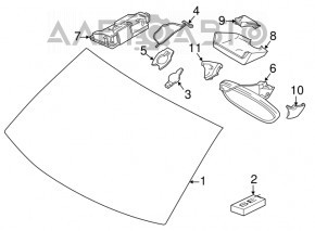 Interior mirror cover for a Porsche Macan 15-26 without an airbag chamber, scratches