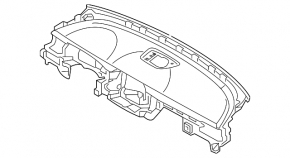 Torpedo front panel without AIRBAG Kia Sorento 16-20 black sport