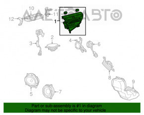 Radio, Cassette Player, Climate Control, Instrument Panel Assembly Lexus RX350 RX450h 10-15