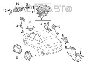 Radio, Cassette Player, Climate Control, Instrument Panel Assembly Lexus RX350 RX450h 10-15