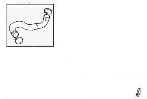 Intercooler pipe right Audi Q5 8R 11-17 2.0T, hybrid OEM