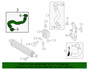 Right intercooler pipe for Audi Q5 8R 11-17 2.0T, hybrid
