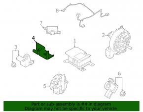 Nissan Rogue 21-23 Front Center Airbag Sensor Bracket On TV