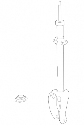 Front left shock absorber Mercedes W167 GLE 350 20-23 AWD