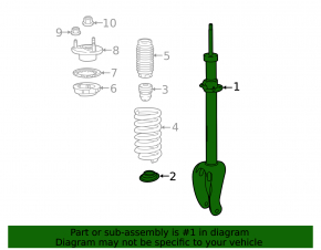 Shock absorber front left Mercedes W167 GLE 350 20-23 AWD