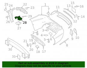 Right muffler tip bracket Mercedes S-class W222 15-20 coupe