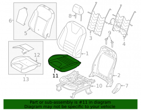 Driver's seat Ford Escape MK3 17-19 without airbag, cloth black-gray, electric, heated, for dry cleaning