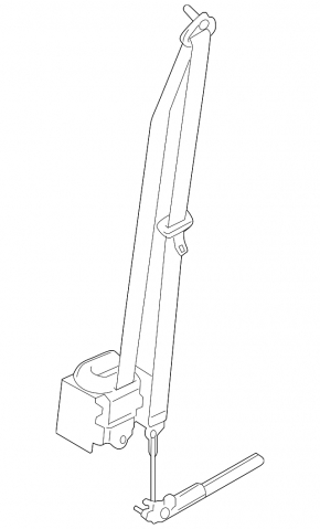 Passenger seat belt Ford Ecosport 18-22 black
