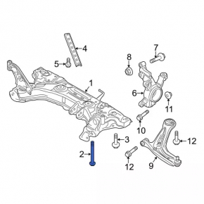 Front subframe mounting bolt 2pcs Ford Ecosport 18-22 110mm