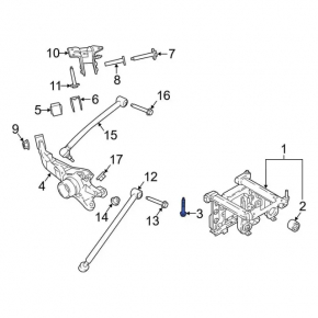 Front subframe mounting bolt 2pcs Ford Ecosport 18-22 110mm