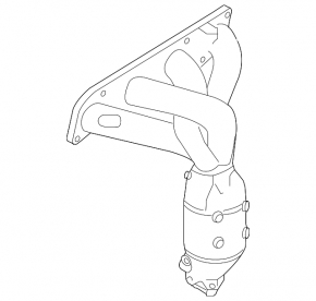 Exhaust manifold with catalytic converter Nissan Rogue 14-17