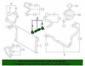 Cooling pipe upper Mini Cooper Countryman R60 10-16 1.6