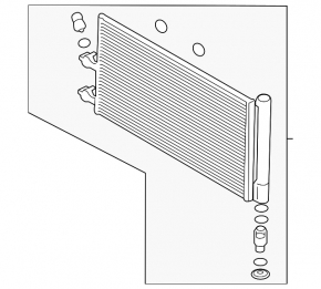 Air conditioner radiator condenser Volvo XC60 18-23 T5, T6, T8
