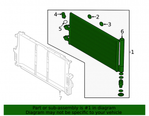 Air conditioner radiator condenser Volvo XC60 18-23 T5, T6, T8