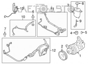Power steering reservoir BMW 5 F10 11-16 3.0T
