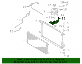 Bracket for the cooling expansion tank of the Audi E-Tron 19-23