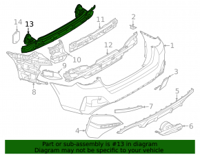 Rear bumper reinforcement BMW i4 22-26