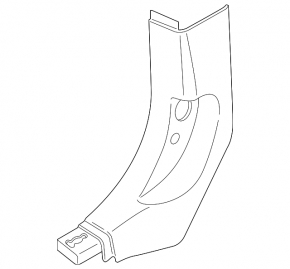 BMW X7 G07 19-25 Black Left Lower Front Pillar Trim