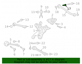 Wheel alignment bolt Honda Clarity 18-21 usa 95mm
