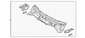 Lexus ES300h ES350 13-18 metal windshield wiper pan