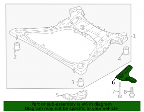 Front subframe burdock rear right Hyundai Sonata 20-23