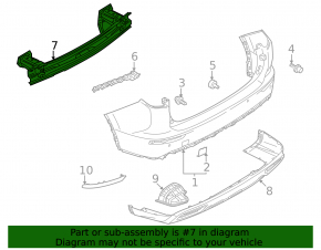 Mitsubishi Outlander 22-25 Rear Bumper Reinforcement
