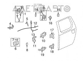Door hinge lower rear right Acura MDX 07-13