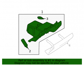Nissan Leaf 11-12 glove compartment