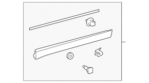 Lower front right door trim for Toyota Highlander 2014-2019