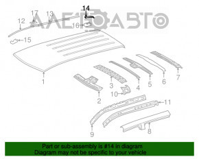 Roof trim rear left Toyota Highlander 08-13