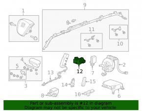 Front left airbag sensor for Acura MDX 07-13
