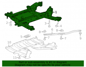 Cadillac ATS 15 front subframe (restored)