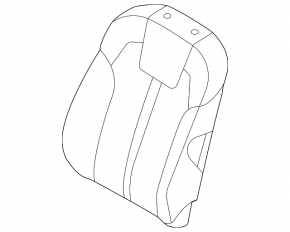 Kia Sorento 21-24 HEV 3rd row rear seat back trim, gray leather, left