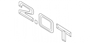 Emblem badge rear "hybrid" Audi Q5 8R 13-16