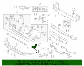 Front bumper molding trim left Audi A3 8V 17-20