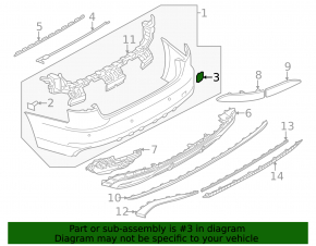 Tow Hook Cap Rear Bumper Audi A4 B9 20-23