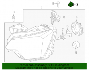 Headlight mount right lower Kia Niro 23-