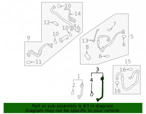 Nissan Ariya 23-25 air conditioning condenser pipe