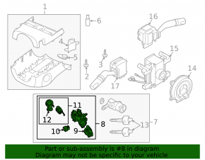 Ignition switch Mazda CX-7 06-09 with key