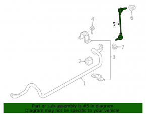 Front stabilizer link right Ford Flex 09-19